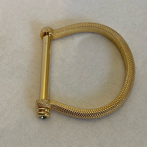 Gold Plated Cuff/Bracelet - Crystal Clasp/Twist - Picture 4 of 16